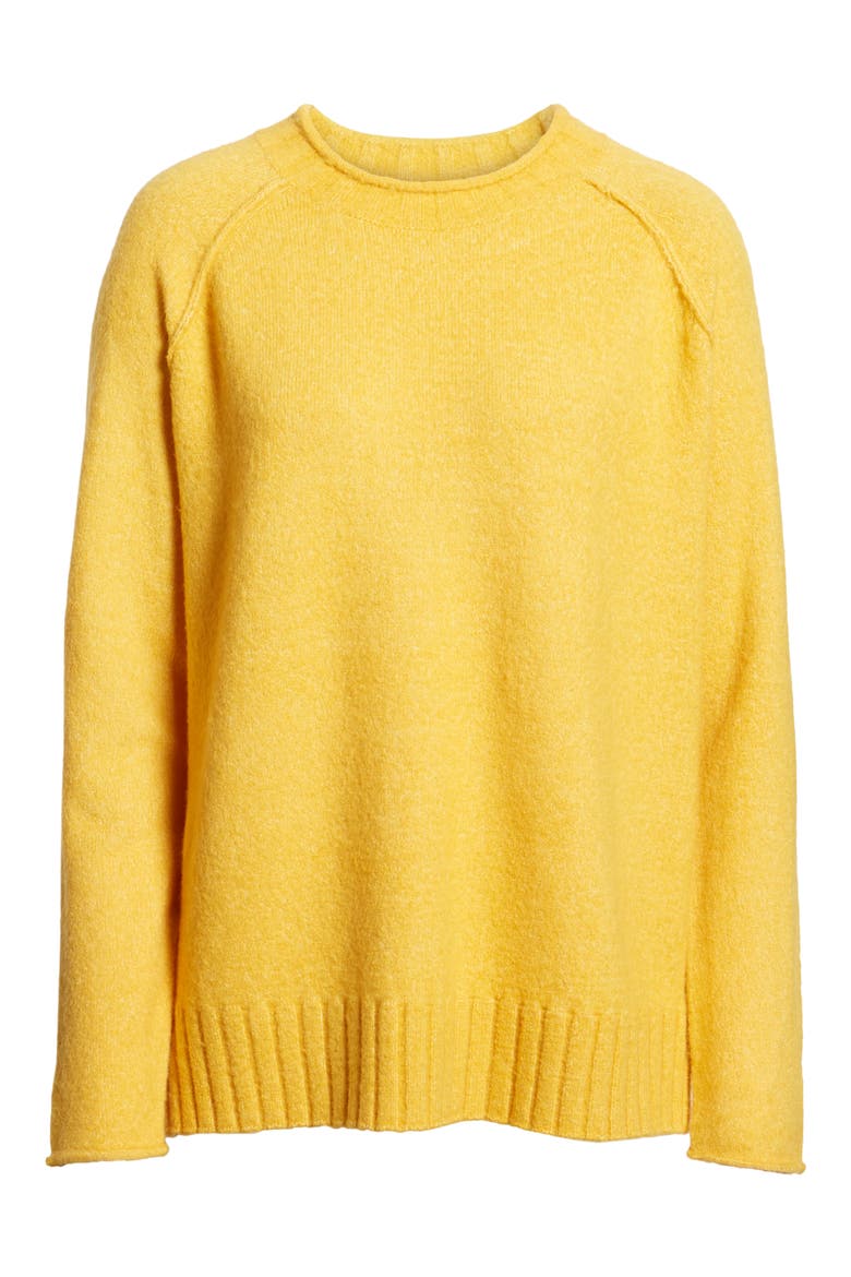 Cozy Crewneck Sweater, Alternate, color, YELLOW MINERAL
