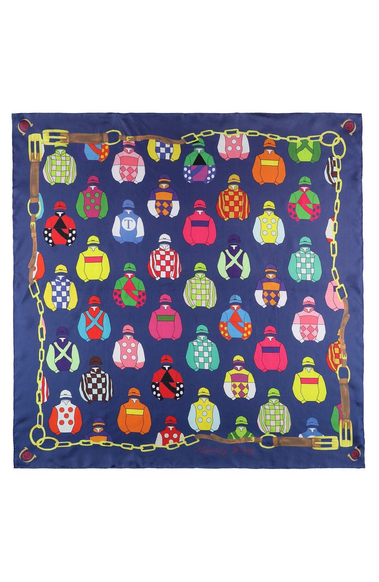 Fans Edge Migration Kentucky Derby 35'' x 35'' Jockey Silks Silk Scarf, Alternate, color, 