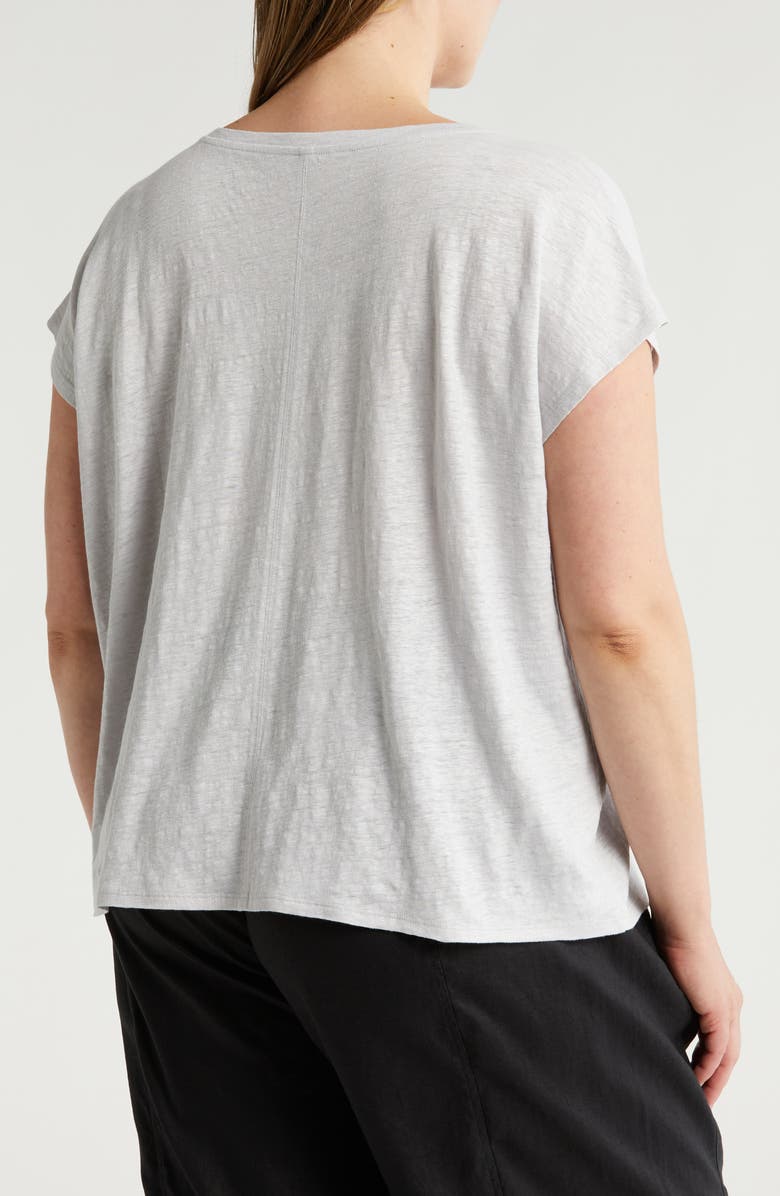 Eileen Fisher Organic Linen V-Neck T-Shirt, Alternate, color,