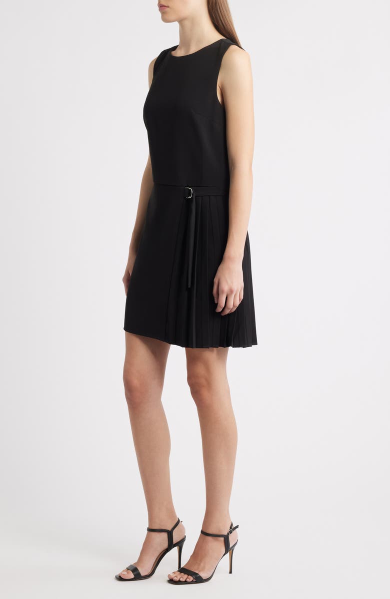 Sam Edelman Side Pleat Sheath Minidress, Alternate, color, Black