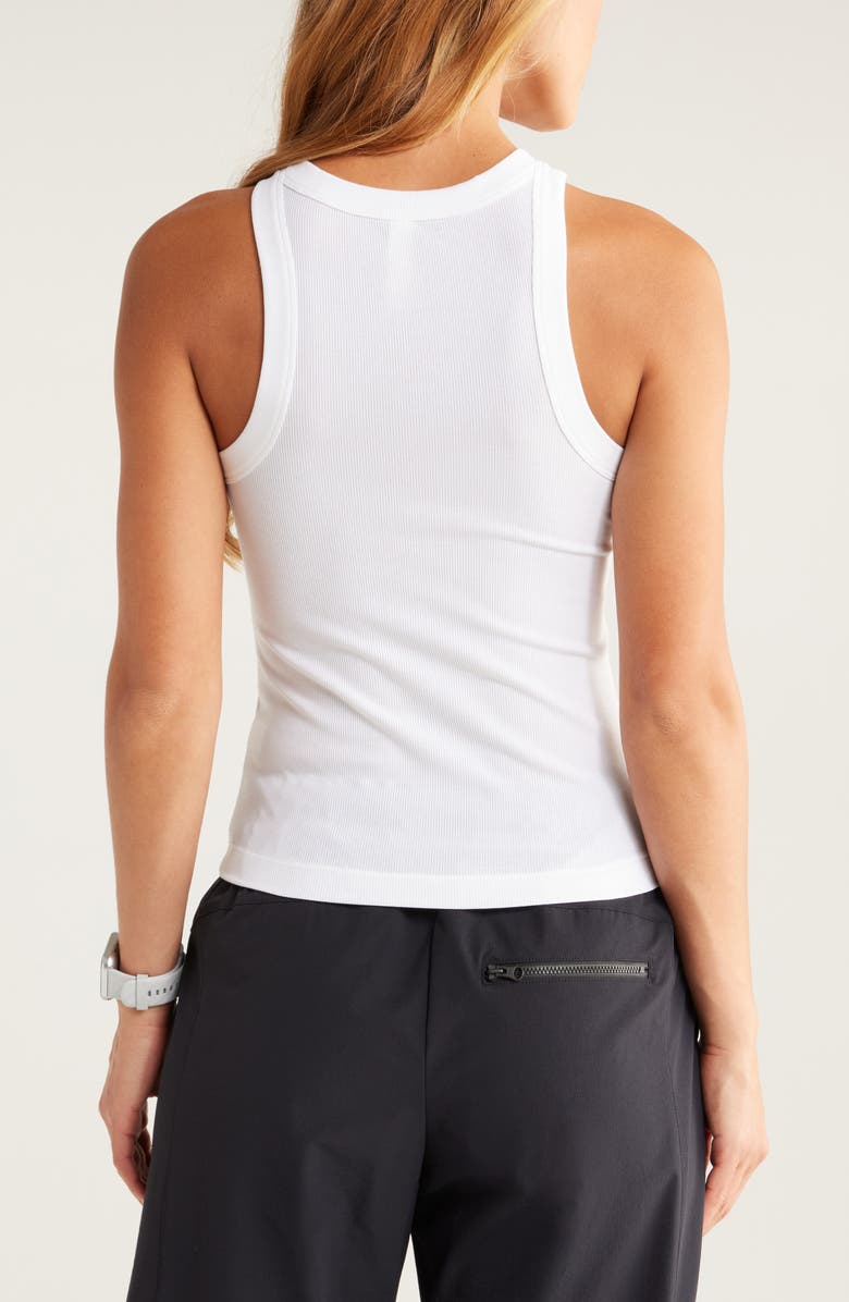 Zella Go-To Rib Performance Tank, Alternate, color, White