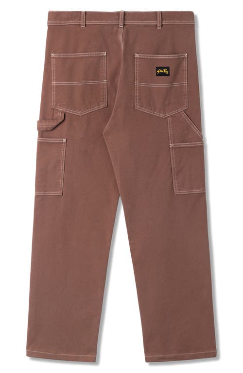 Stan Ray Og Relaxed Straight Leg Cotton Canvas Painter Pants In Brown