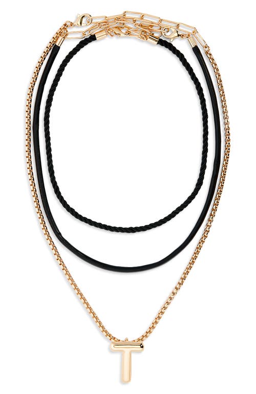 Open Edit Set Of 3 Interchangeable Initial Pendant Necklaces