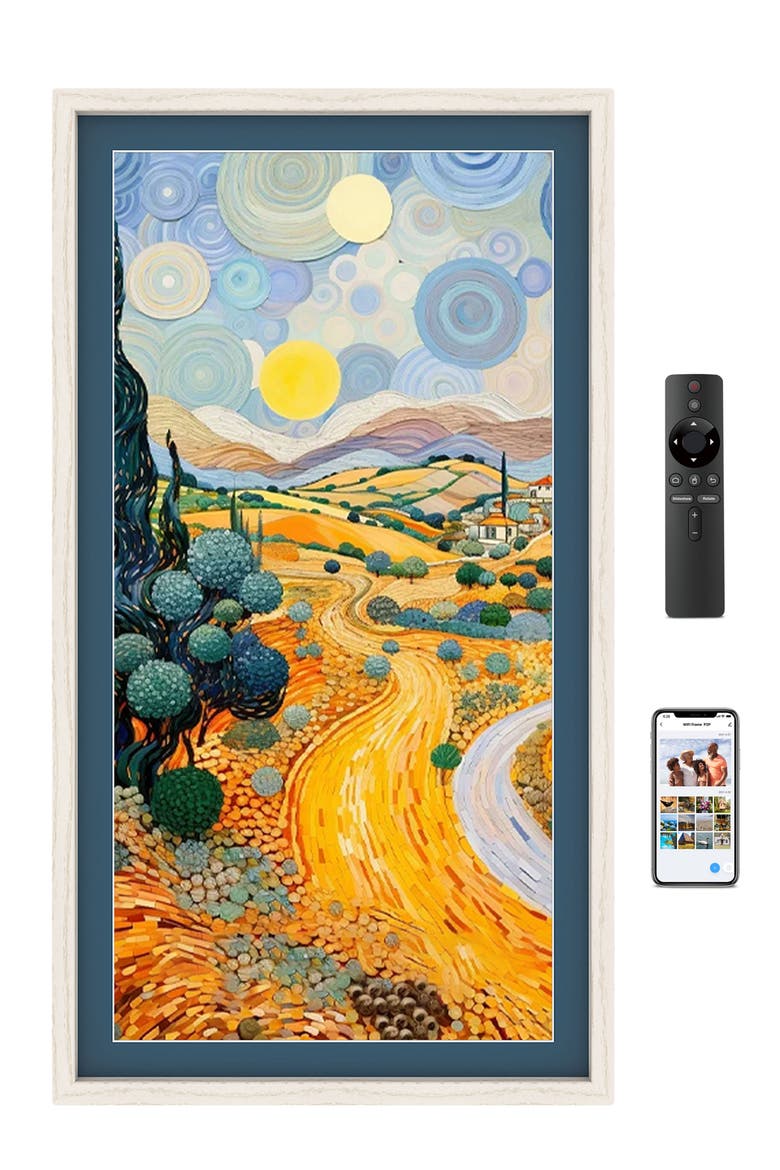 21.5" WiFi Art Photo Frame, Main, color, White