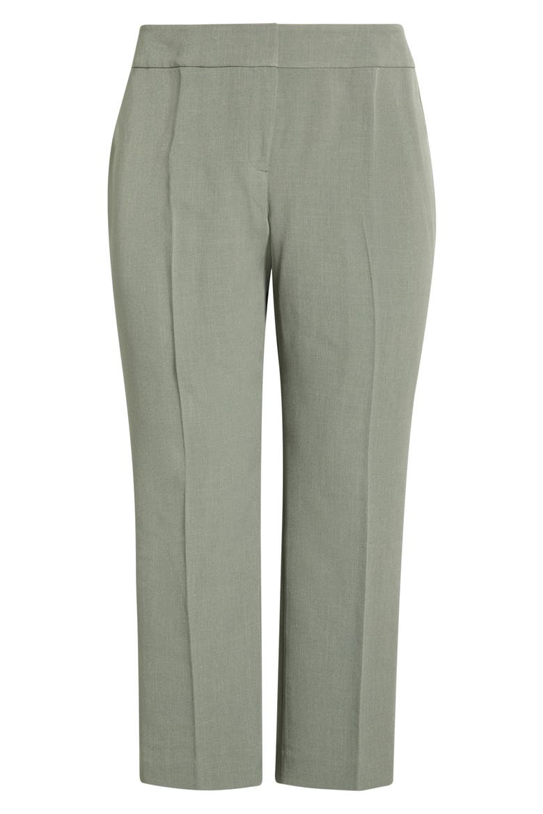 Ava Stretch Crepe Straight Leg Pants, Alternate, color, DARK SEA STONE
