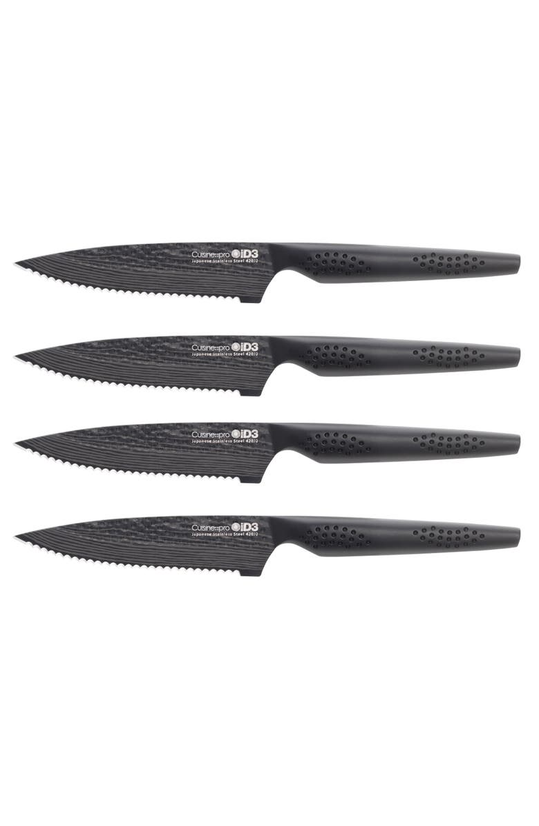 Cuisine::pro<sup>®</sup> iD3<sup>®</sup> BLACK SAMURAI  4-Piece Steak Knife Set, Main, color, Black