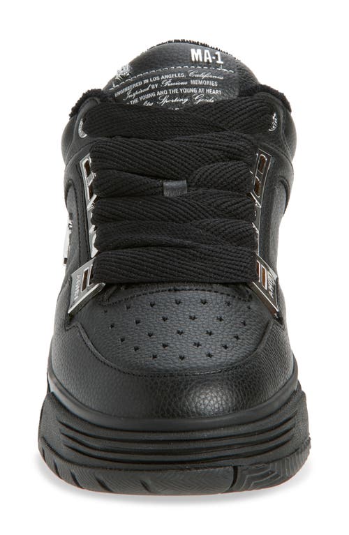 Amiri Black Sneakers With Logo Patch On The Side And Logo Lettering On The Rear In Leather Man