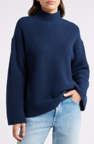 Rails Sanna Turtleneck Merino Wool & Cotton Sweater