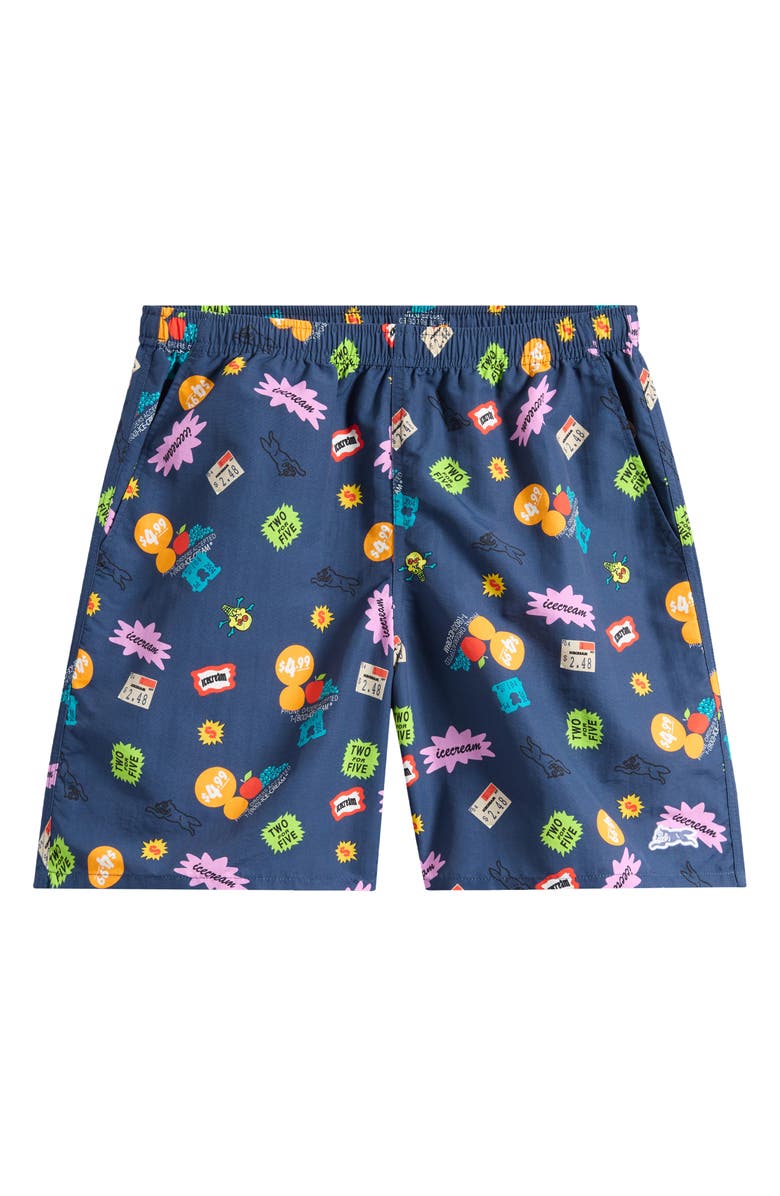 ICECREAM Scatter Graphic Nylon Shorts, Alternate, color, Sargasso S