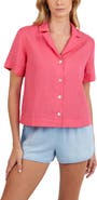 Bella Dahl Short Sleeve Linen Button-Up Camp Shirt