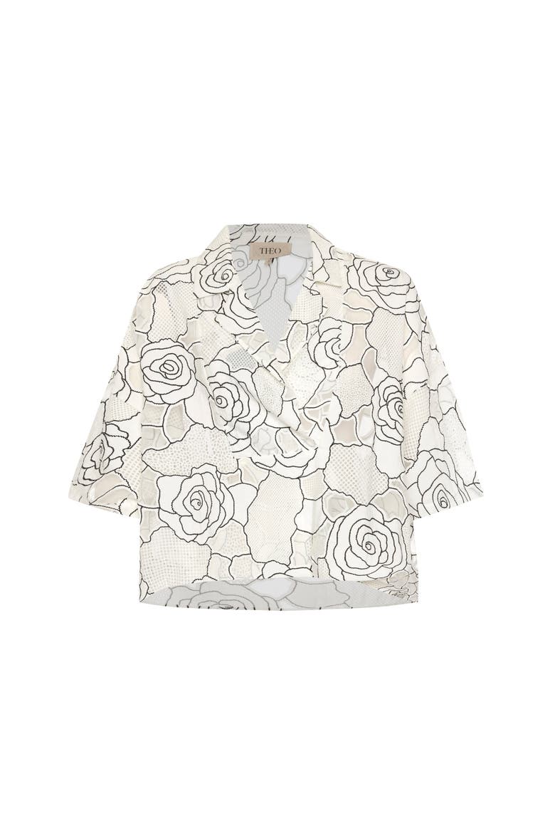 Ourania Oversized Draped Shirt, Alternate, color, Ivory