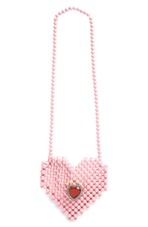 Heartfelt Faux Pearl Bag