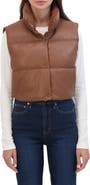 Sebby Crop Faux Leather Vest