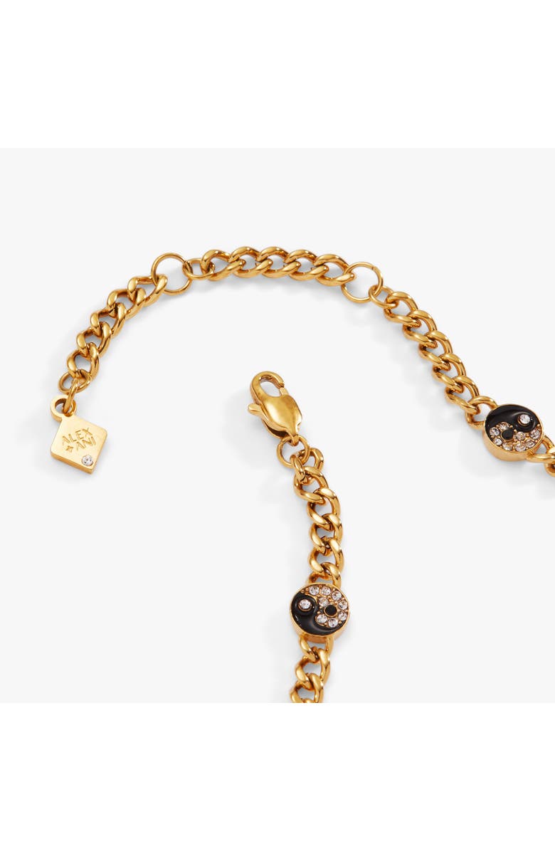Alex and Ani Yin Yang Curb Chain Bracelet, Alternate, color, Gold