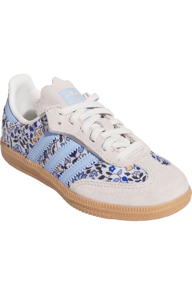 adidas Kids' x Liberty London Samba Sneaker, Main, color, Blue/ Off White/ Gum