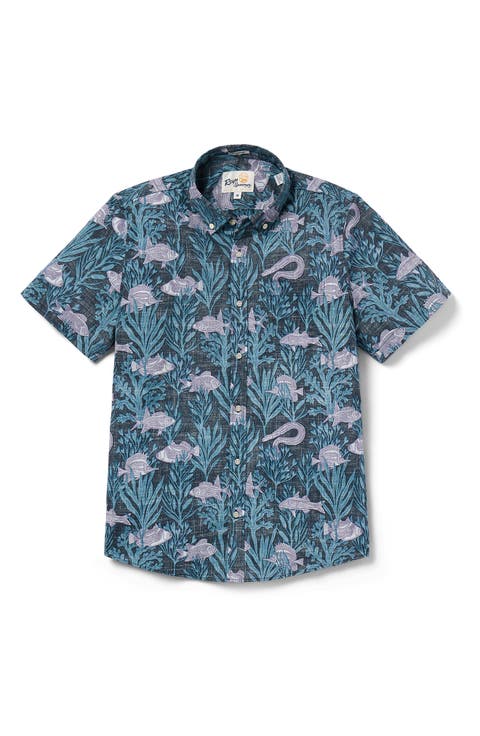 Aloha Kai Tailored Fit Short Sleeve Button-Down Shirt