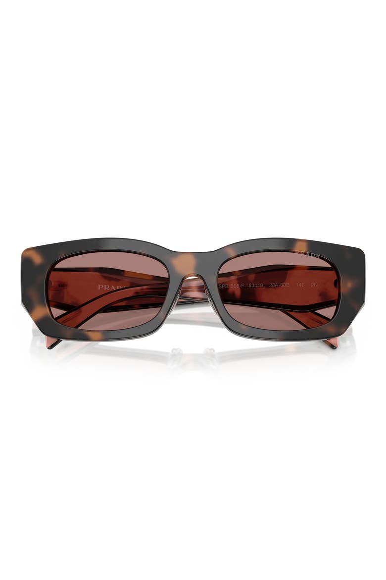 53mm Pillow Sunglasses, Alternate, color, LIGHT BROWN