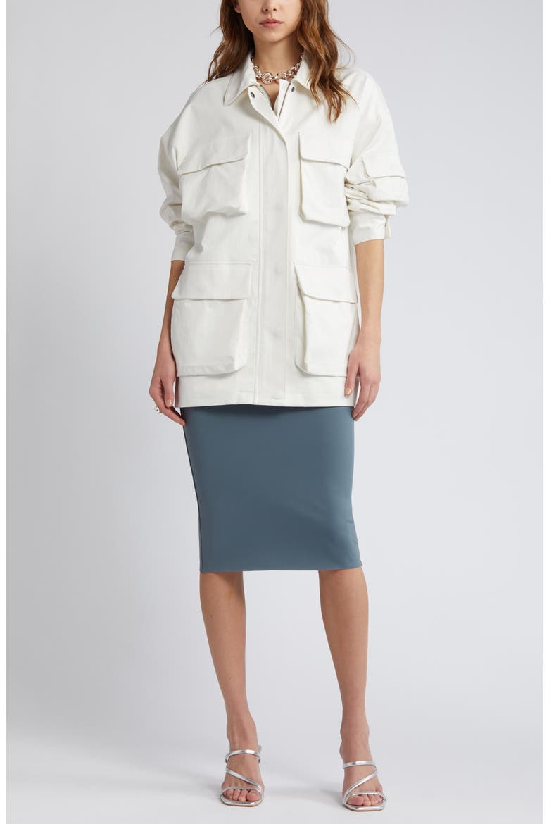 Oversize Twill Utility Jacket, Alternate, color, IVORY CLOUD