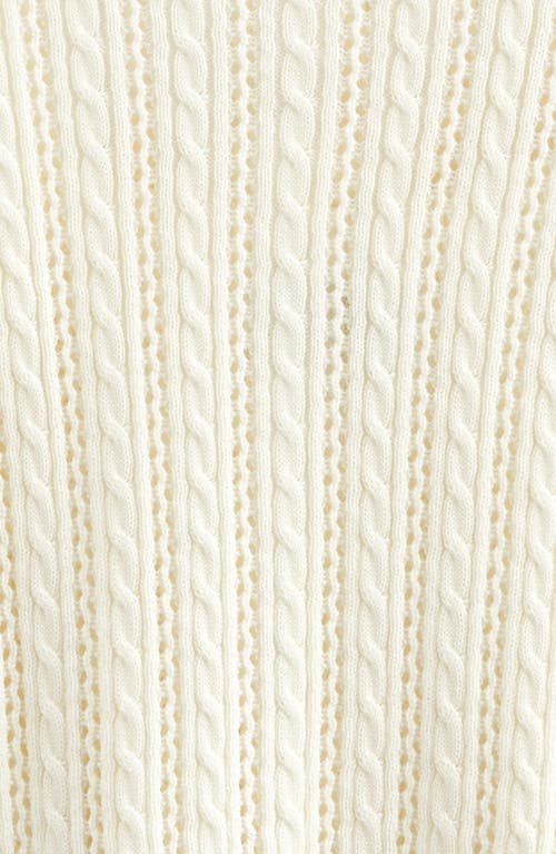 Nordstrom Kids' Cable Stitch Cardigan & Sweater Tank Set In White