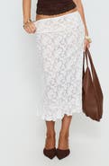Princess Polly Toscani Frilled Lace Midi Skirt