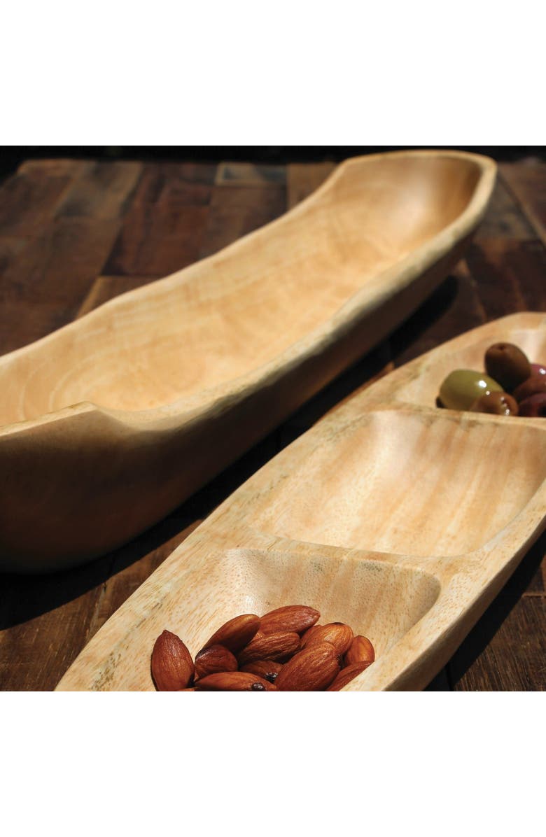 Be Home Kiln Mango Wood Long Dish, Alternate, color, Mango