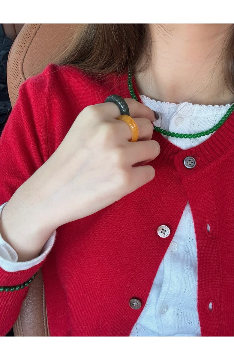 seree Forest Green chalcedony beaded necklace, Alternate, color,