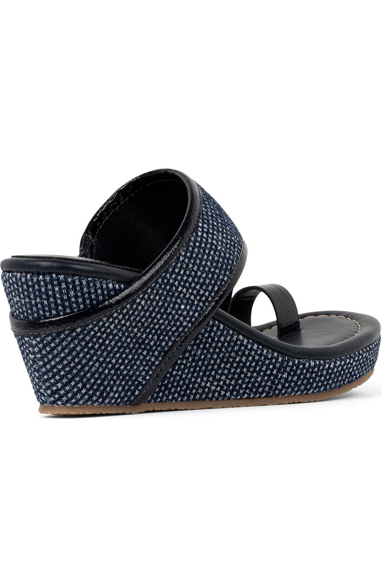 Donald Pliner Platform Wedge Sandal, Alternate, color, Navy