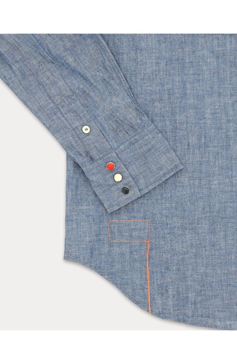 Fortela Smith Texan Chambray Shirt, Alternate, color, Light Blue
