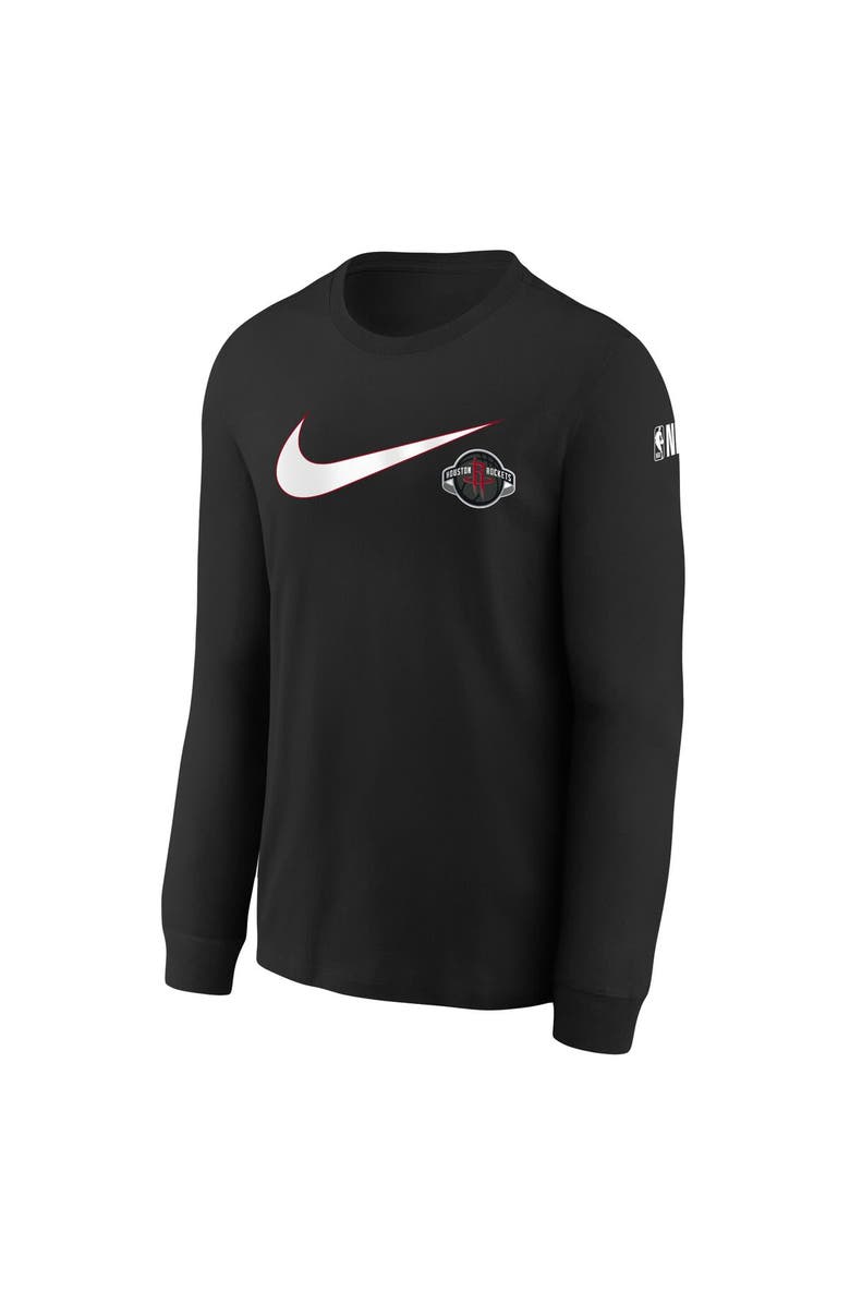 Nike Youth Nike Black Houston Rockets Swoosh Long Sleeve T-Shirt, Alternate, color, 