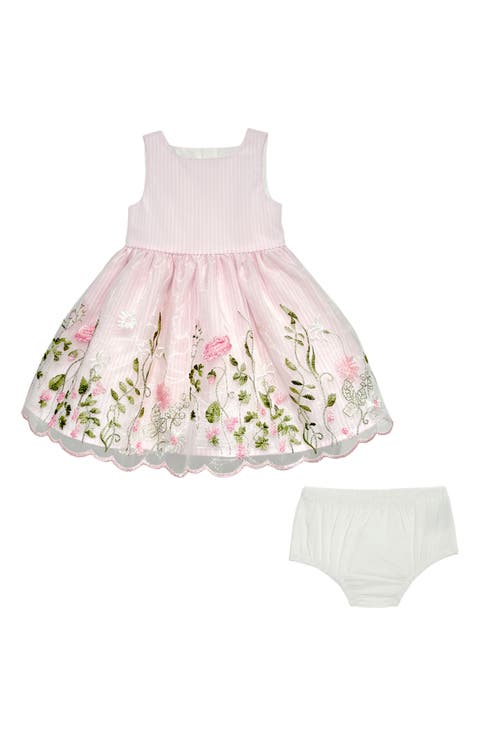 Kids' Floral Embroidered Dress with Bloomers (Baby)