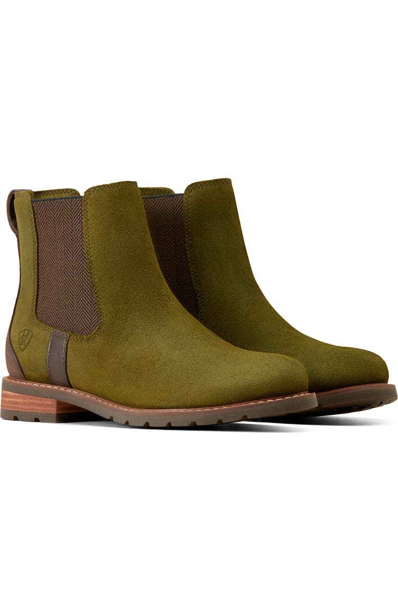 Ariat Wexford Waterproof Chelsea Boot, Alternate, color, Olive