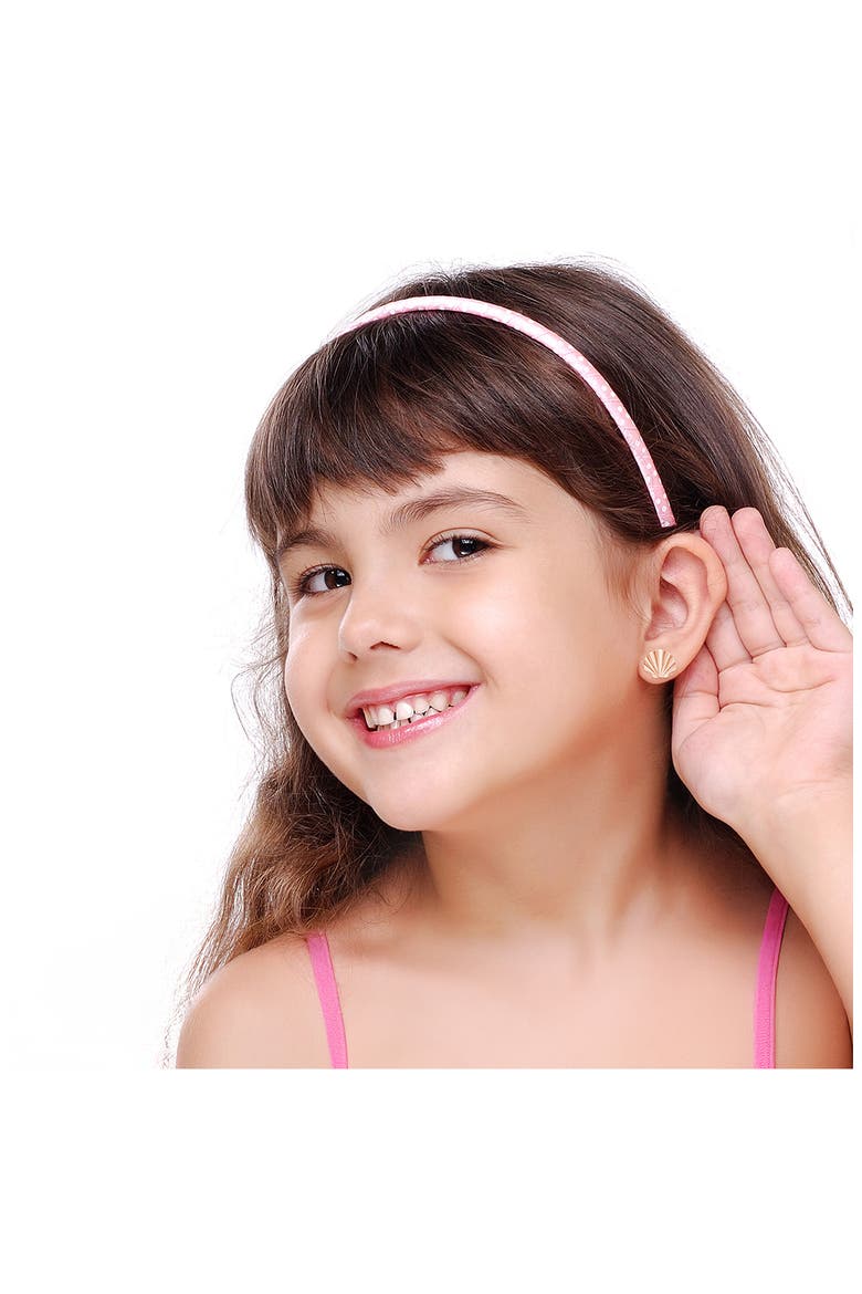 Kids' Shell Earrings, Alternate, color, ROSE GOLD