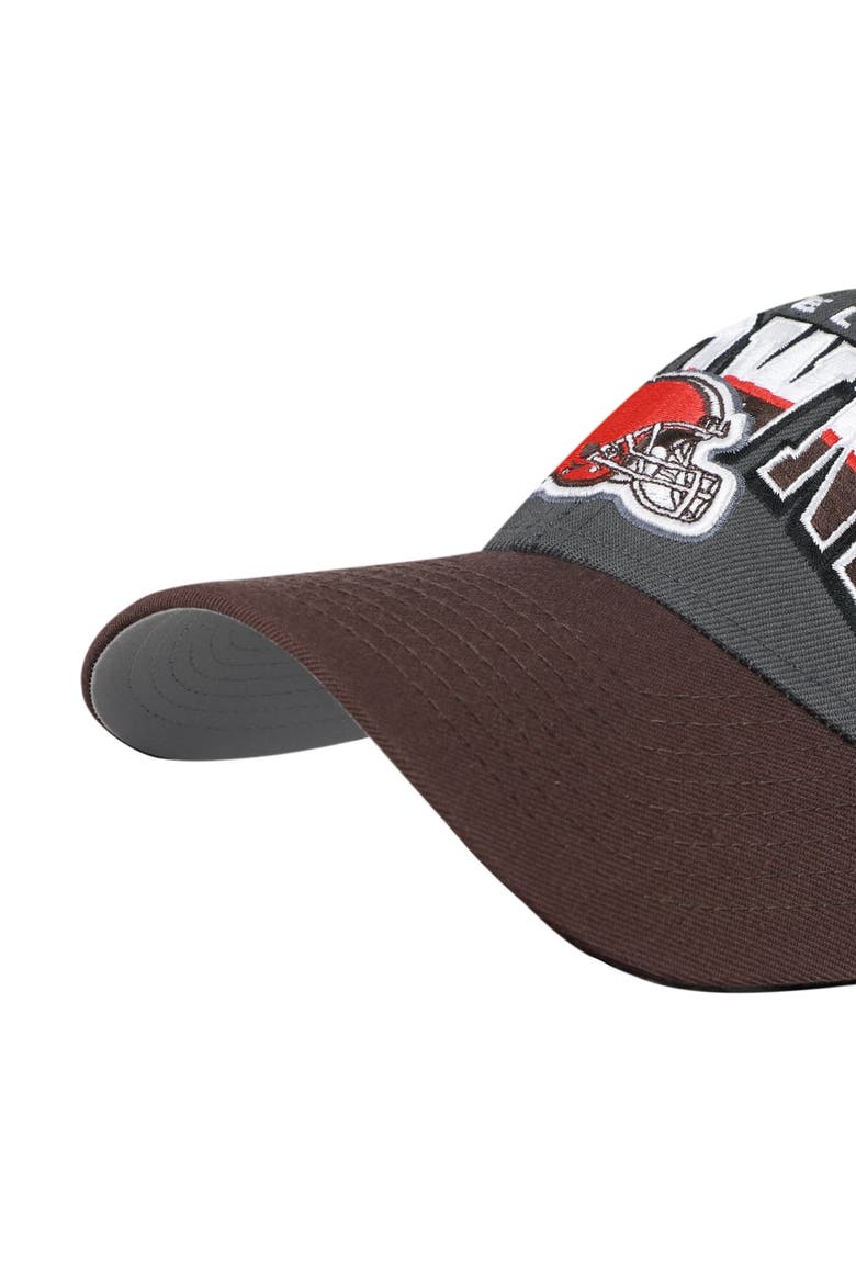 Men's '47 Charcoal Cleveland Browns Split Block MVP Adjustable Hat, Alternate, color, Charcoal
