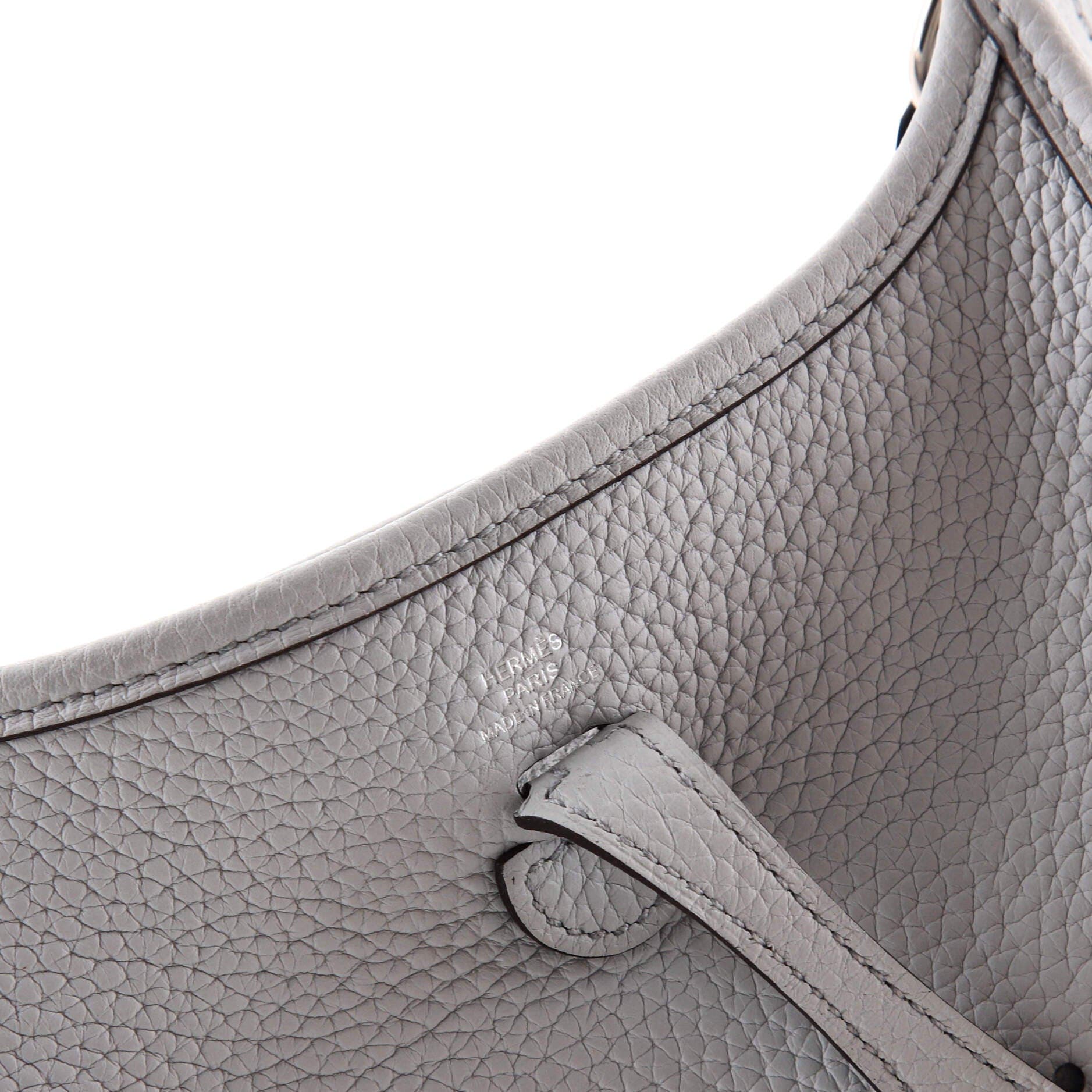 Pre-Owned Hermes Evelyne Bag Gen III Clemence TPM, Alternate, color, Bleu Pale