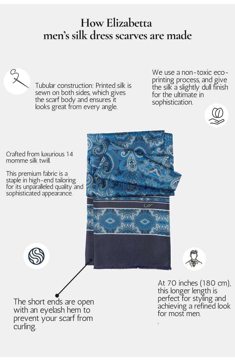 Elizabetta Volterra - Silk Scarf for Men, Alternate, color, Green