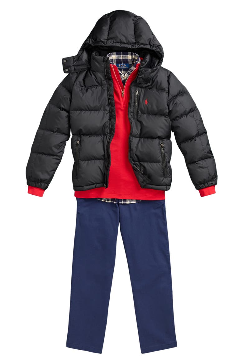 Kids' Water Repellent 650 Fill Power Down Jacket, Alternate, color, BLACK