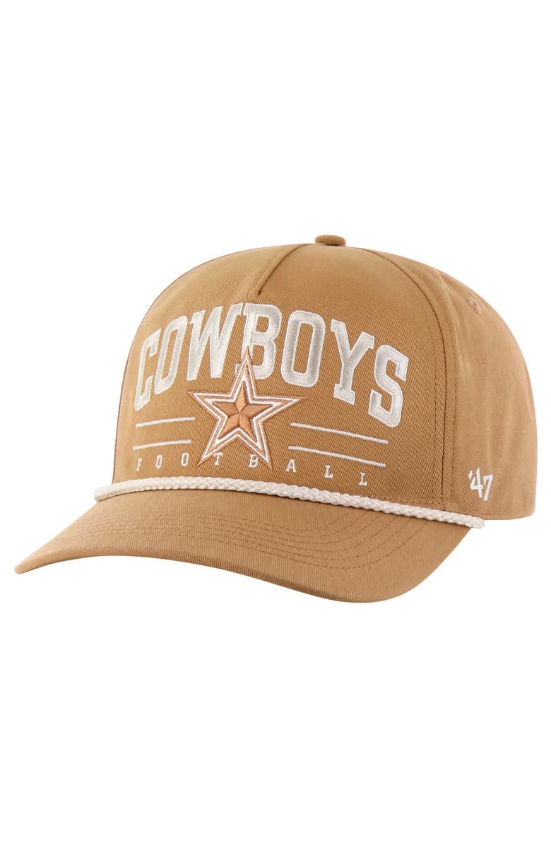 '47 Men's '47 Tan Dallas Cowboys Roscoe Rope Hitch Adjustable Hat, Main, color, Tan