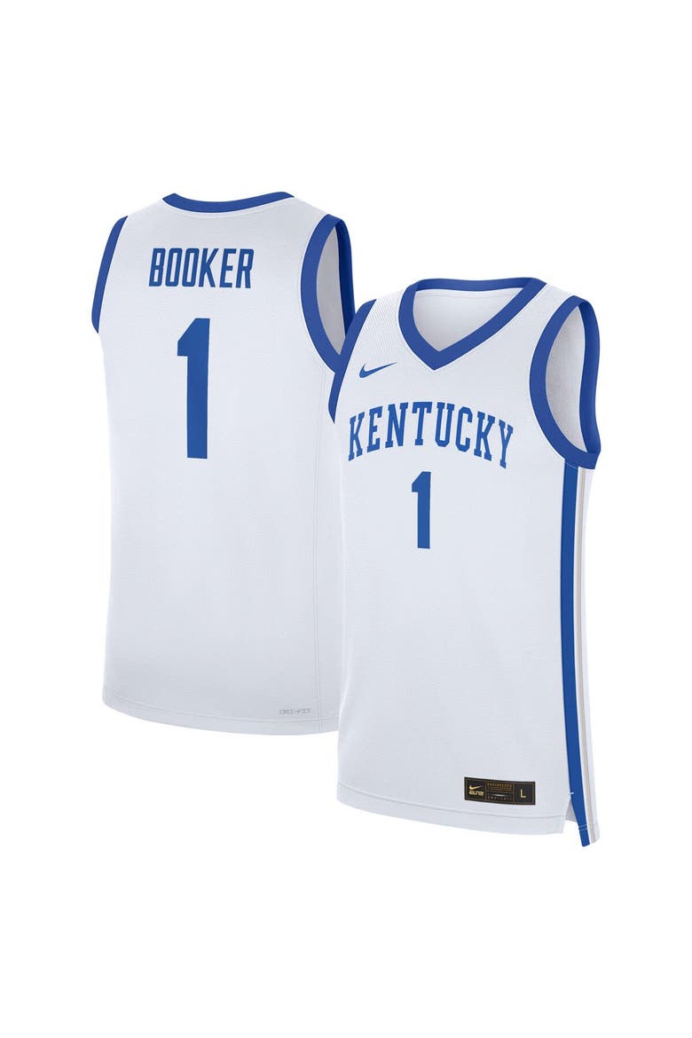Men's Nike Devin Booker White Kentucky Wildcats Performance Replica Basketball Jersey, Main, color, White