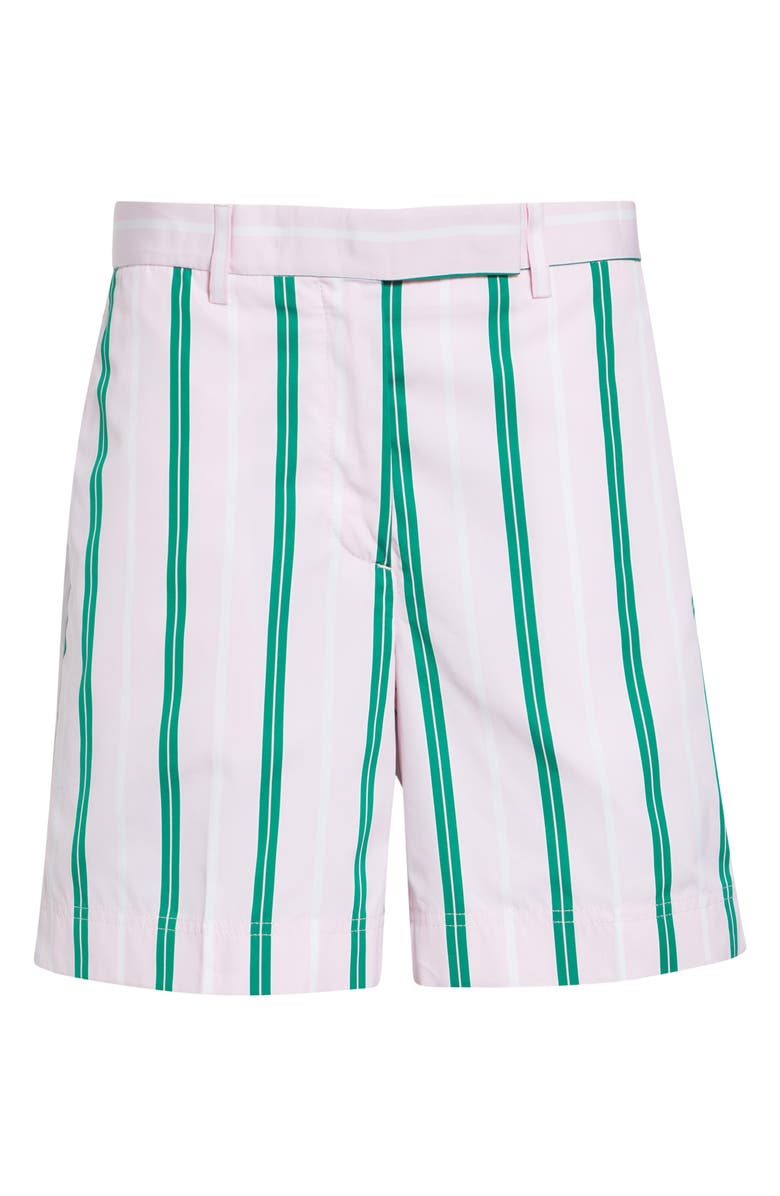 Thom Browne Rep Stripe Poplin Chino Shorts, Alternate, color, Light Pink
