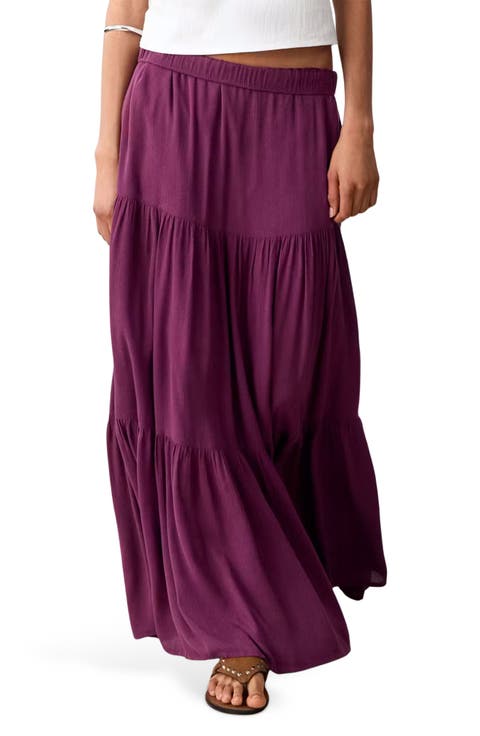 Tiered Maxi Skirt