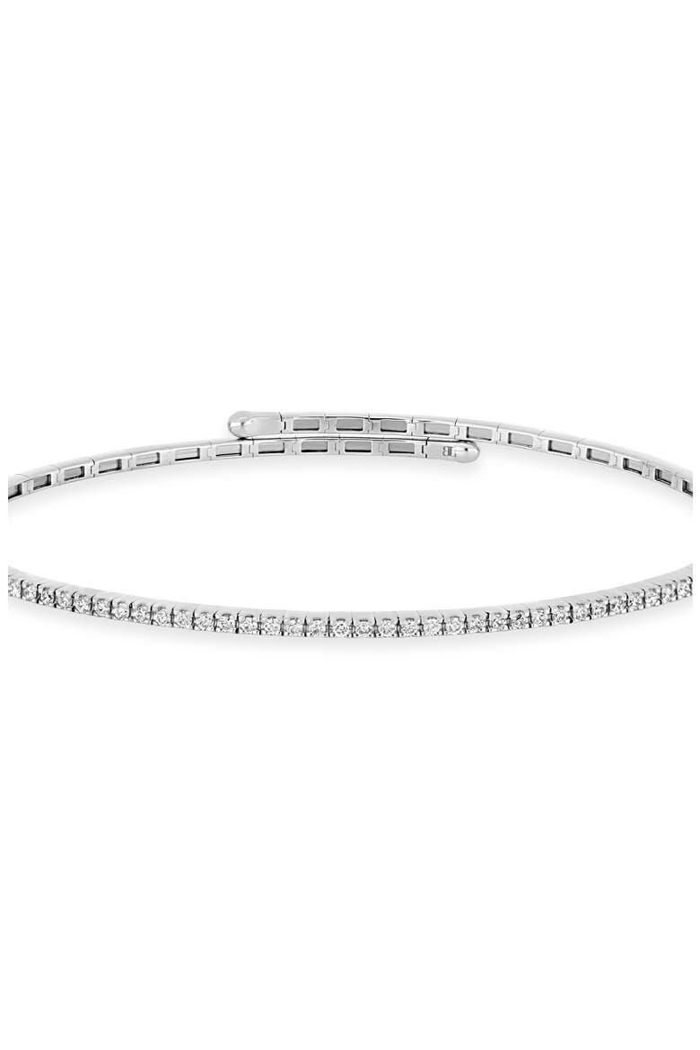 18K Gold Diamond Coil Cuff Bracelet (Online Trunk Show), Alternate, color, 18K WHITE GOLD/ DIAMOND