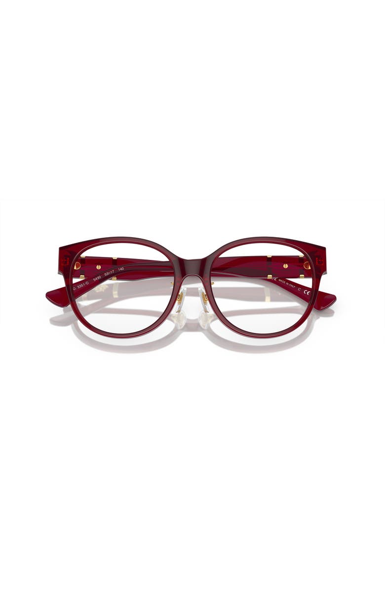 Versace 53mm Phantos optical glasses, Alternate, color, Red