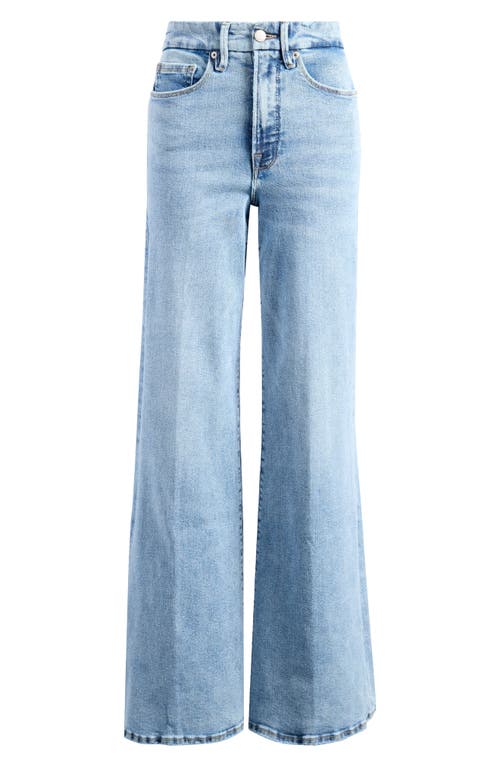 Shop Good American Good Waist High Waist Palazzo Jeans In Indigo746