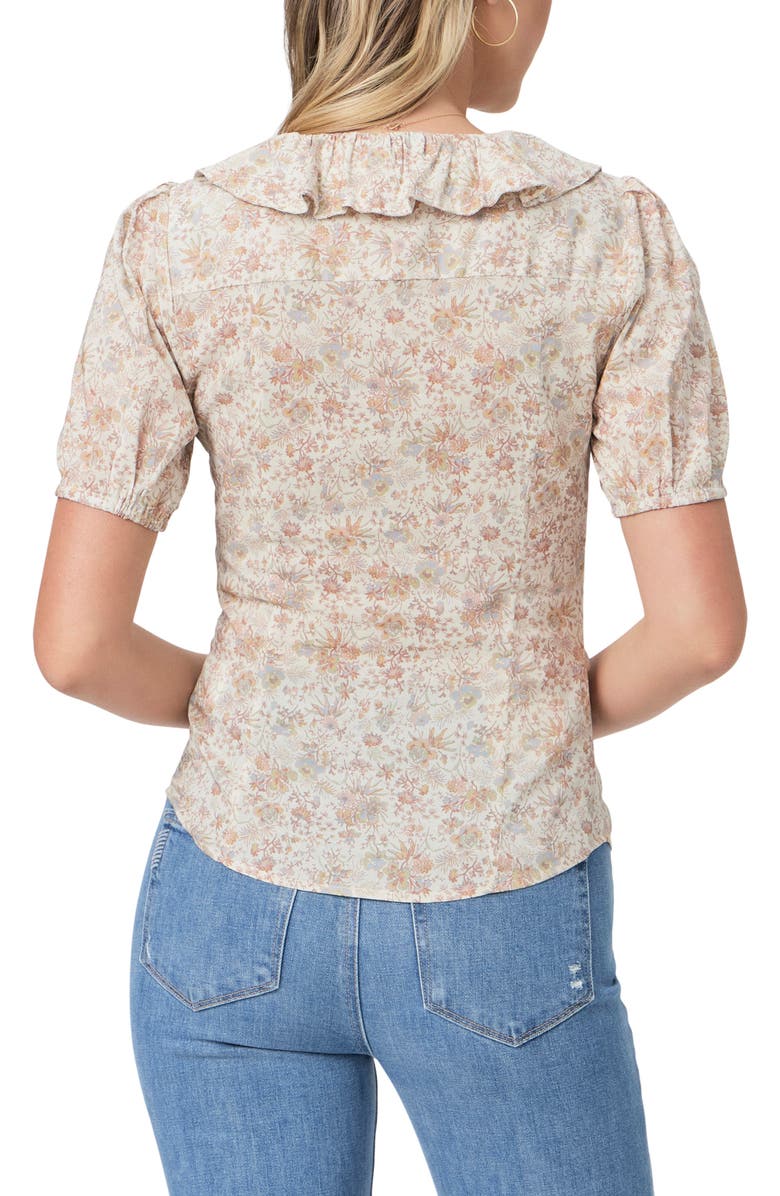 PAIGE Adara Floral Short Sleeve Button-Up Shirt, Alternate, color, 