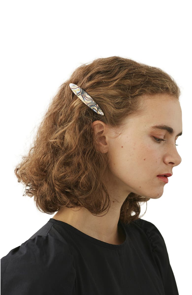Alexandre de Paris Solferino acetate hair clip barette, Main, color, Tortoiseshell