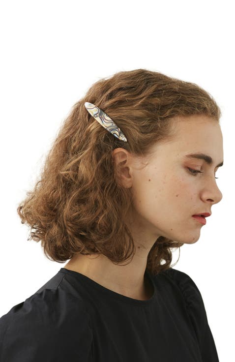 Solferino acetate hair clip barette