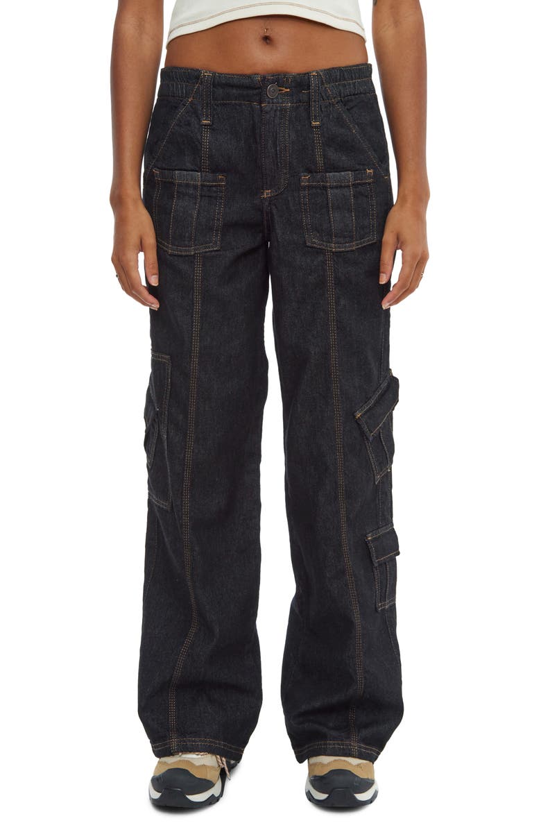 BDG Urban Outfitters Y2K Low Rise Denim Cargo Pants, Main, color, 