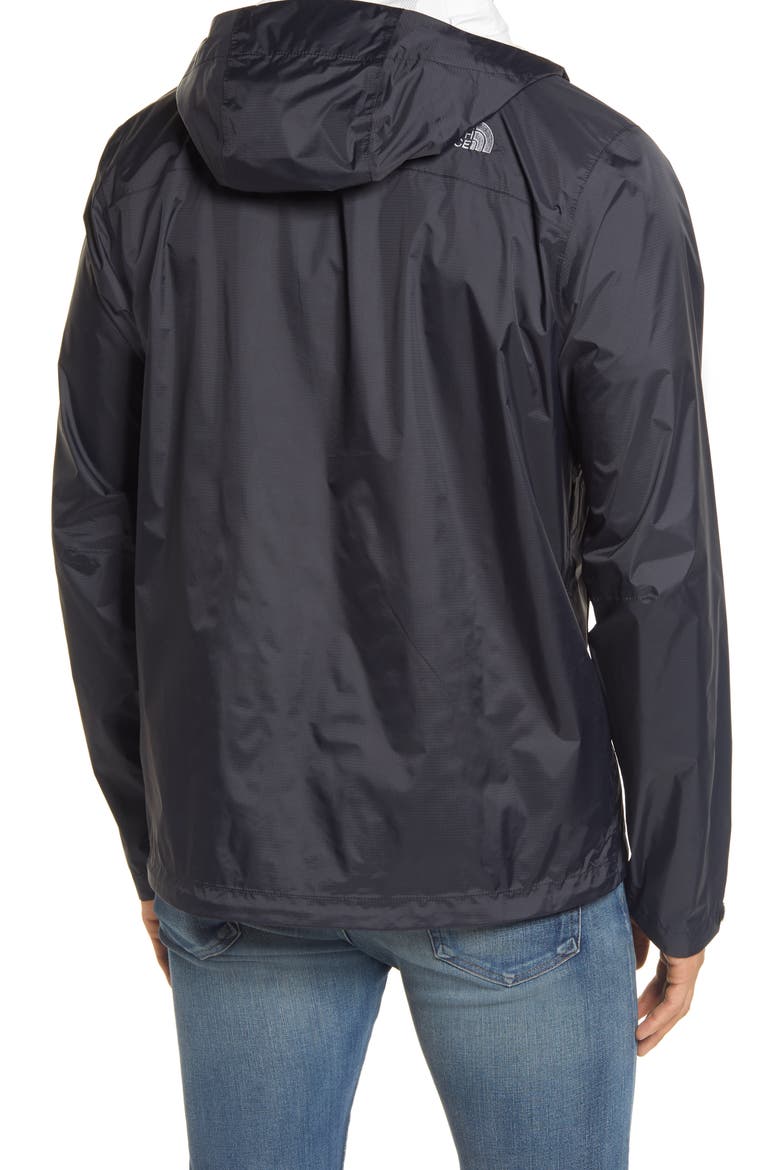 Venture 2 Hooded Waterproof Rain Jacket, Alternate, color, TNF BLACK/ TNF BLACK/ MID GREY