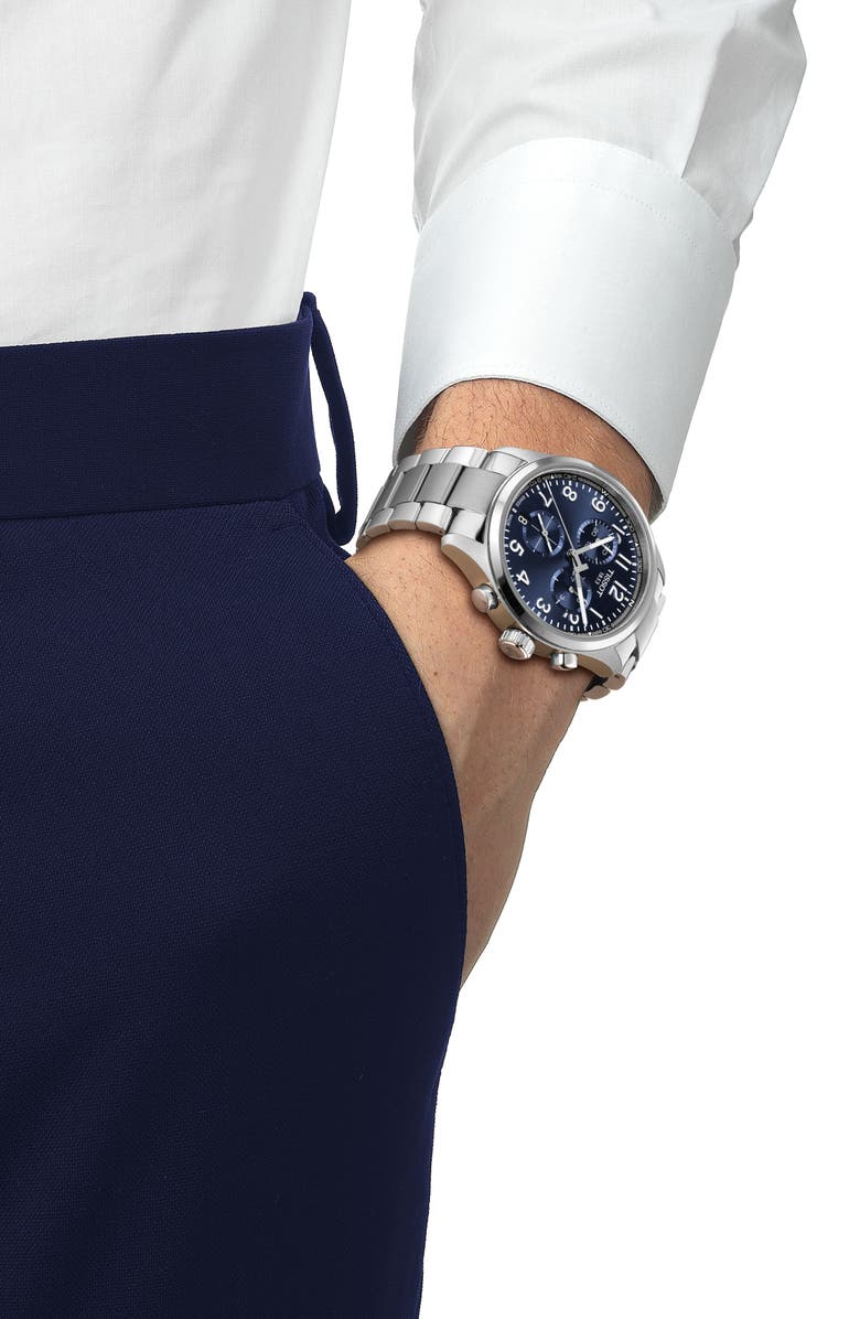 Tissot Chrono Bracelet Watch, 42mm, Alternate, color, 