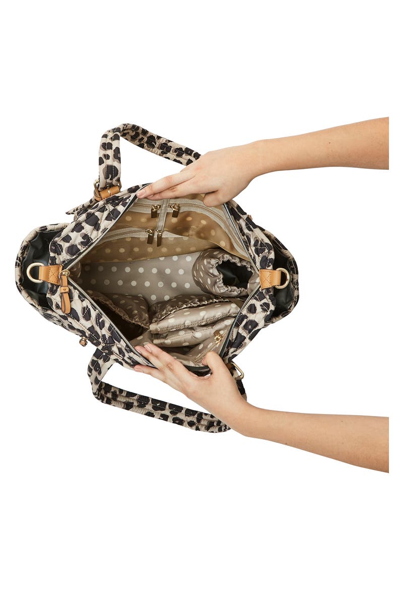 Companion Carry Love Quilted Diaper Bag, Alternate, color, LEOPARD